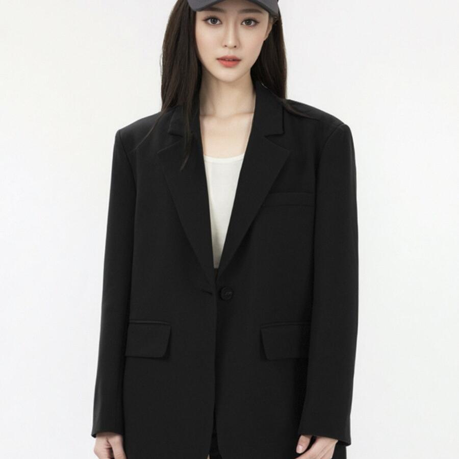 黑色西装外套女韩版高级感百搭西服2024秋季新款气质名媛休闲上衣
