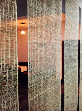 手工苎麻夏布桌布茶席背景麻布布料装饰升降卷帘隔断玄关面料