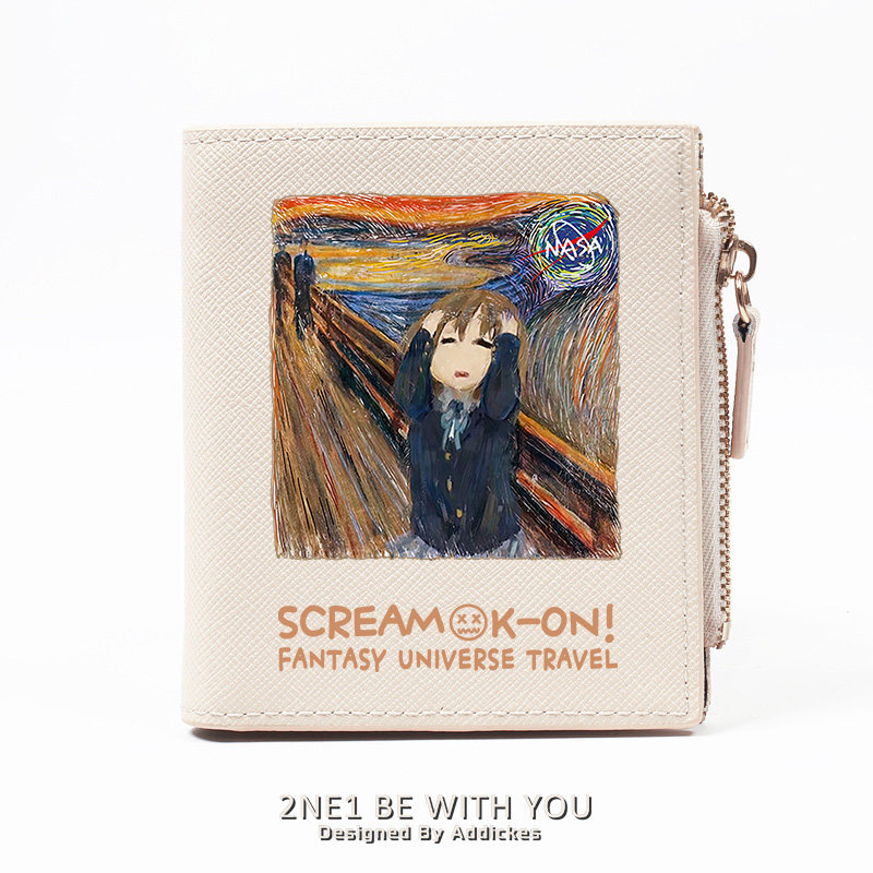 轻音少女 k-on 周边  平泽唯 联名呐喊 动漫二次元 钱包 卡包 女