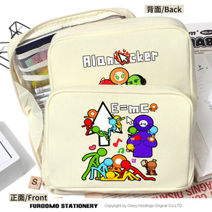 火柴人Alan Becker五色组周边AB柴动漫同人大容量收纳包文具笔袋