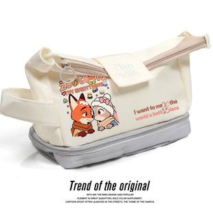 疯狂动物城周边兔朱迪尼克狐同人谷子二次元 卡通笔袋文具袋大容量