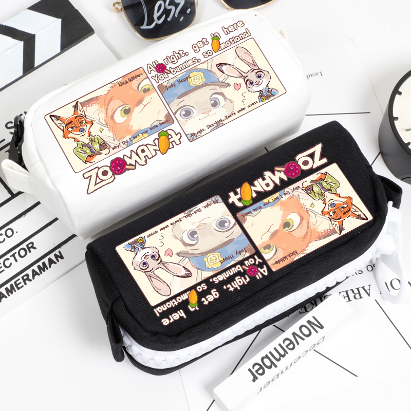 疯狂动物城2周边女学生帆布笔袋