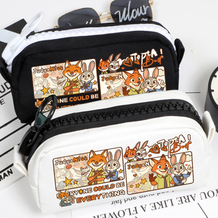 疯狂动物城周边二次元 兔朱迪尼克狐同人谷子卡通笔袋文具袋大容量