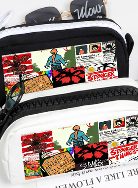 怪奇物语StrangerThings周边美剧卡通礼物欧美大容量笔袋文具盒女