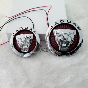 适用捷豹中网标XEL XFL XEXFXJ FPACE XJL前标志改装发光豹头车标