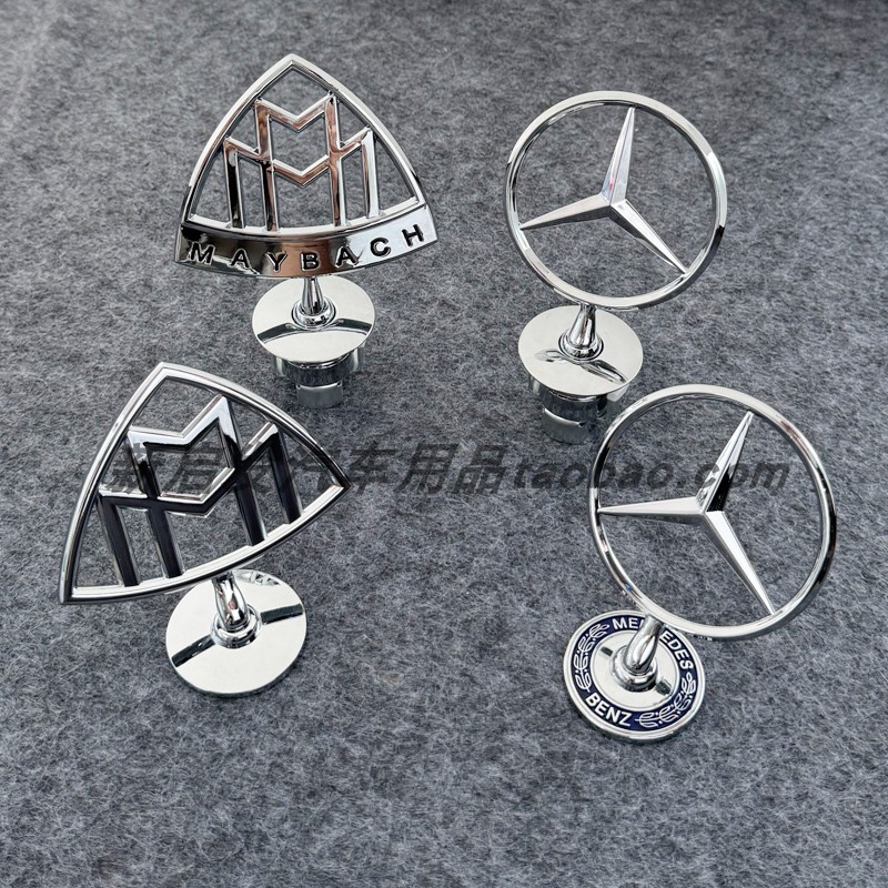 适用迈巴赫立标粘贴款威霆V级V260L改装迈巴赫车标机盖标车头标志