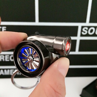 恐高症 汽车涡轮增压钥匙扣带声音金属钥匙链iacro改装车钥匙挂件