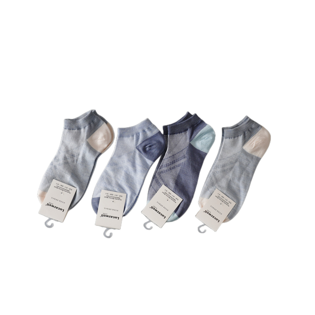 美利奴羊毛速干短袜船袜