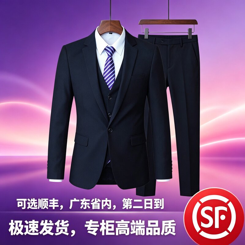 成人礼上班毕业修身男士西装