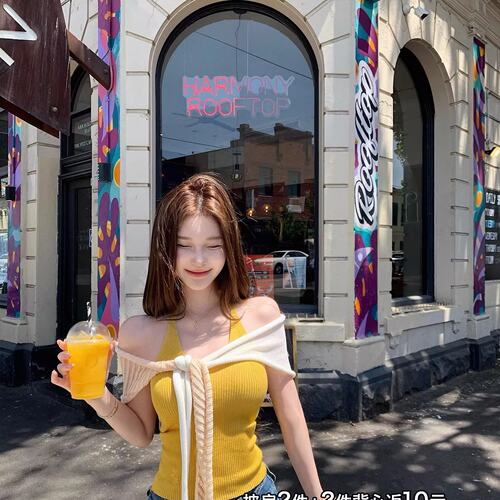 亚麻披肩两件套夏季针织套装