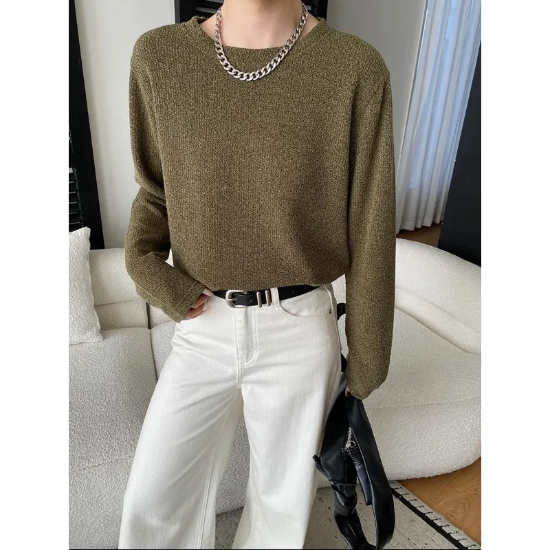 司南 实穿百搭王 慵懒风简约圆领宽松显瘦针织衫毛衣打底 SN8483