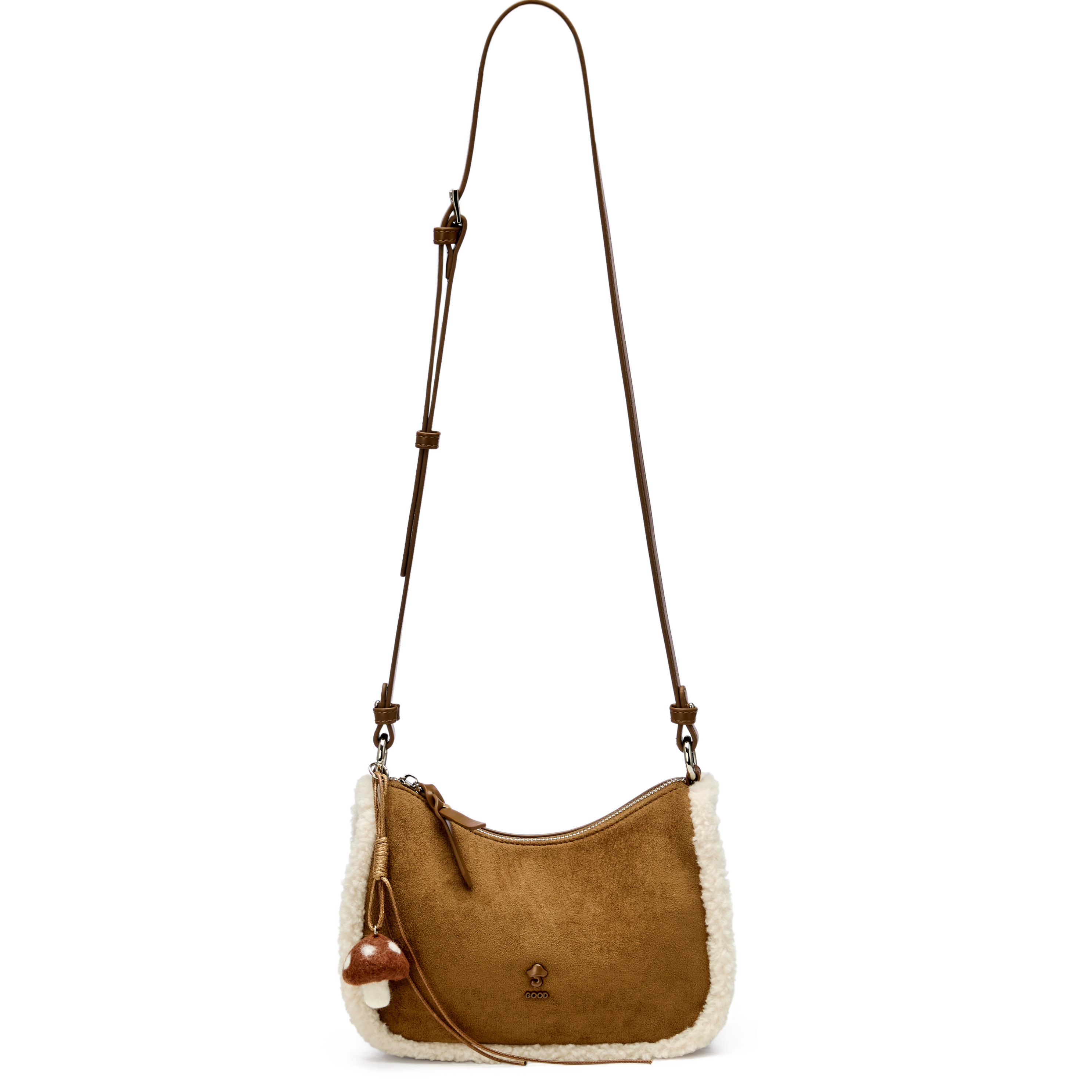 卓诗尼毛绒腋下包女2025新款