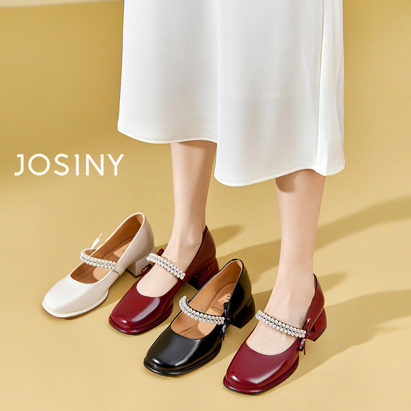 卓诗尼2023秋款气质仙女鞋晚晚风玛丽珍鞋四季鞋显瘦温柔春秋鞋子