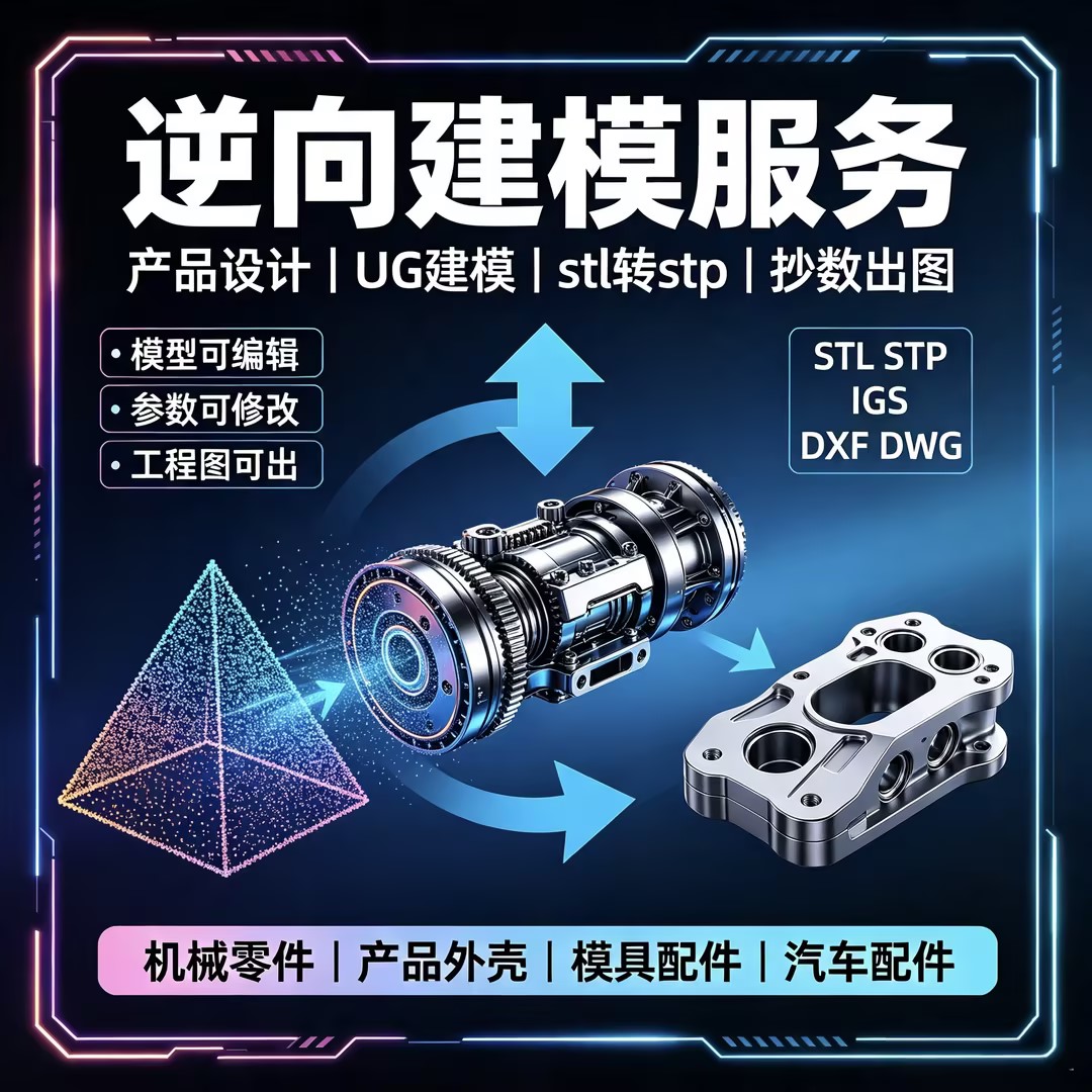 3D扫描服务逆向建模渲染图片