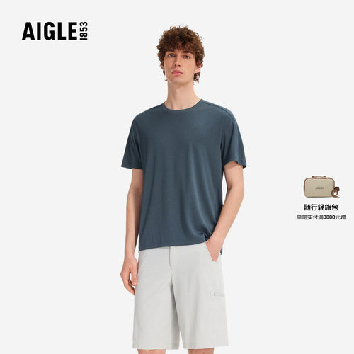 AIGLE艾高短袖T恤男士上衣