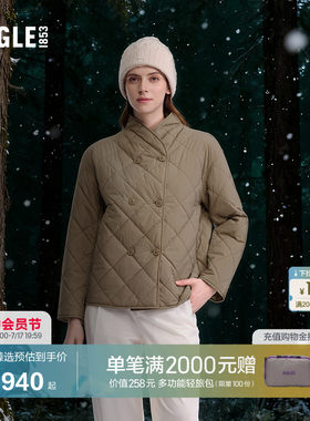 AIGLE女士棉服防泼水保暖棉外套