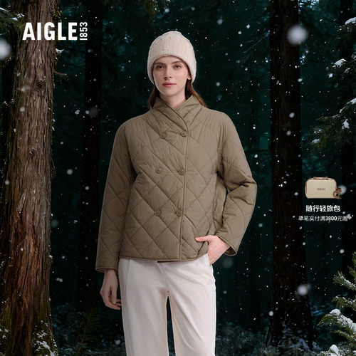AIGLE女士棉服防泼水保暖棉外套