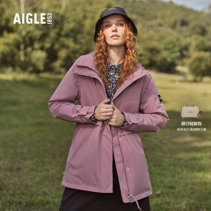 AIGLE女士棉服户外防风保暖棉袄