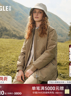 AIGLE艾高女士棉服外套PERTEX轻量户外防水棉袄棉衣25年冬季新品