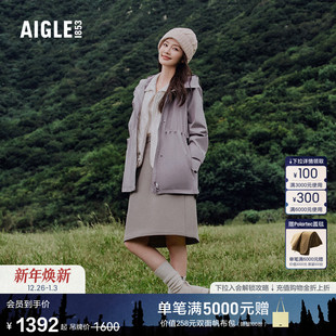 新品 AIGLE艾高女士上衣Polartec半拉抓绒衣25年冬季 李沁同款