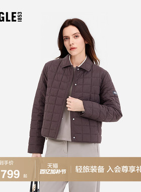 AIGLE艾高秋冬款WR防泼水户外上衣运动舒适短款保暖棉服女士外套