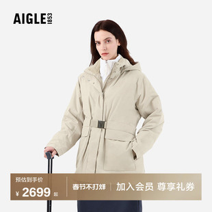 AIGLE艾高女士棉服秋冬季防风防雨棉外套户外保暖舒适棉衣棉袄