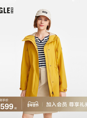 AIGLE艾高女士外套MTD防风防水透汽秋季户外休闲时尚收腰夹克上衣