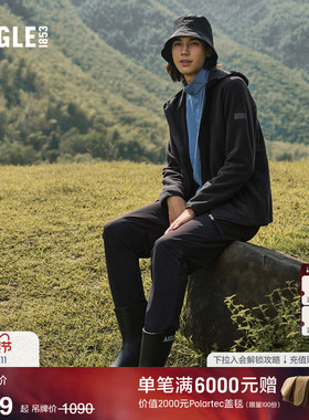 AIGLE艾高男士长裤防泼水户外休闲裤子直筒裤25年秋冬新品BO90