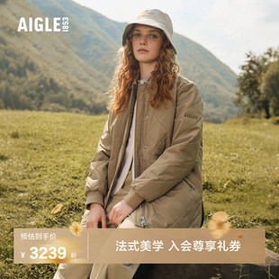保暖棉袄棉衣 AIGLE艾高女士棉服棉外套PERTEX轻量户外防水冬季