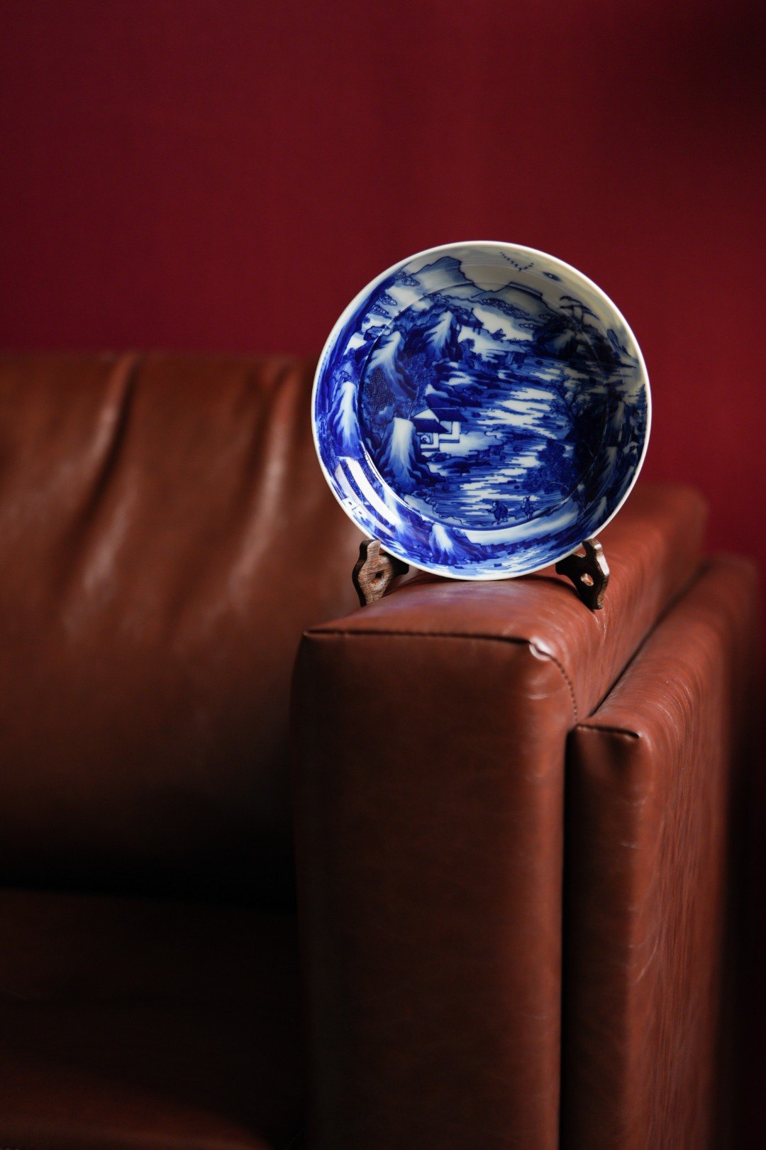 景德镇手作艺林堂誌青花容膝山居高足壶承16000