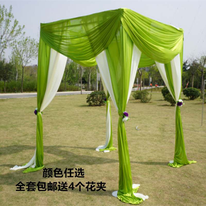 包邮婚庆道具喜亭四角亭架子背景布幔喜亭仪式亭婚庆四角亭公主亭