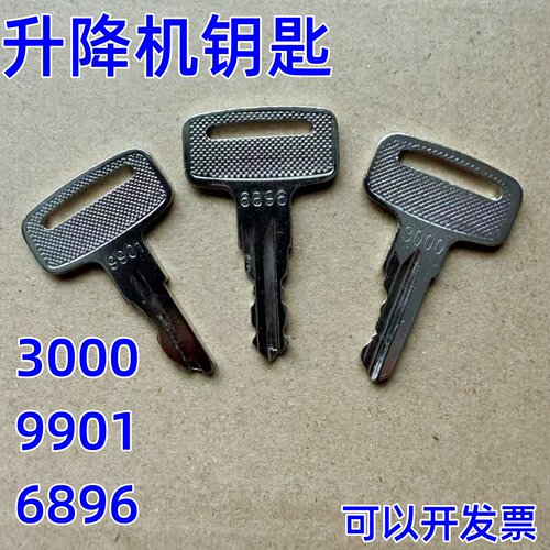 3000 6896 9901升降机钥匙鼎力中联临工徐工高空作业点火开关钥匙