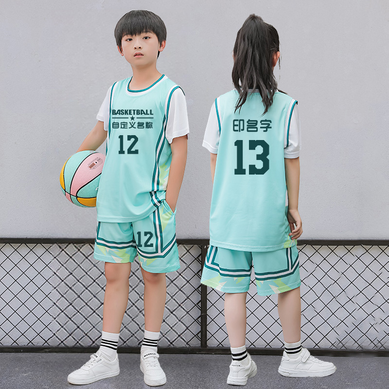 儿童短袖运动训练服比赛定制印字