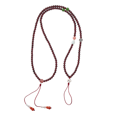 西施雨挂脖手机链纯天然石榴石