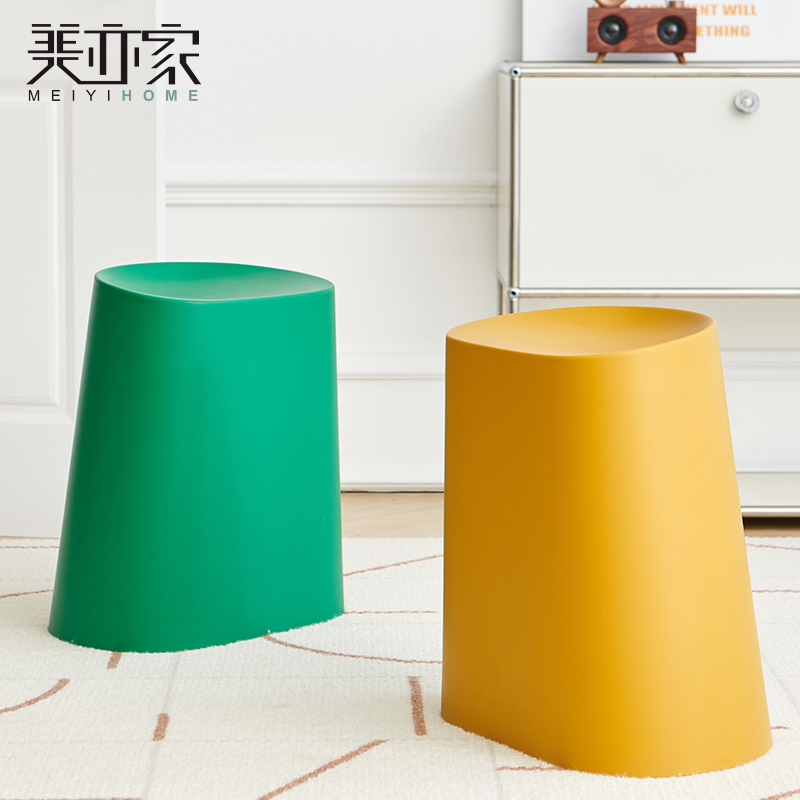 简约时尚创意风餐厅加厚塑料凳子