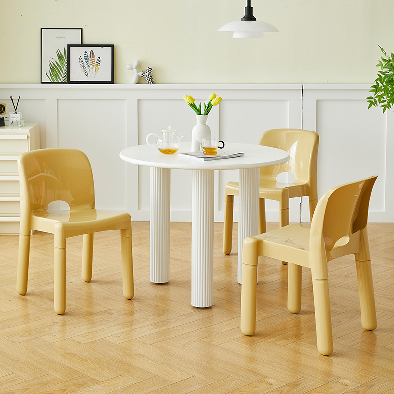 现代简约卡通塑料凳子加厚凳子家用餐桌高板凳创意北欧方圆凳椅子