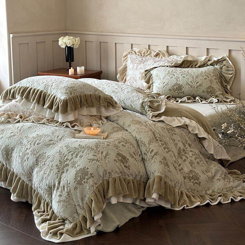 牛奶绒四件套2026新款冬季轻奢高级感主卧室 高品质毛毛高密被罩