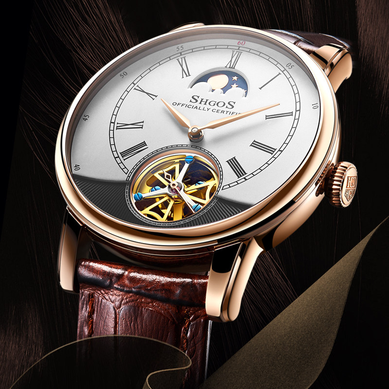 正品全自动机械表镂空男士手表防水时尚简约潮男2019新款手表男表