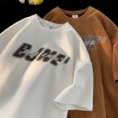 短袖 上衣港风宽松休闲潮牌体恤衫 T恤男夏季 潮流简约半袖 韩版 新款