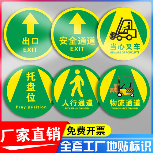 工厂车间6s管理地贴标识