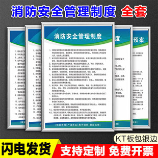 消防安全管理制度危险废物机械设备操作规程酒店标识标牌宾馆消控制室汽修厂安全生产规章制度牌上墙定制KT板
