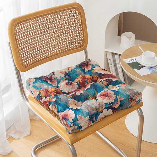 加厚椅子垫简约棉麻大胖子垫
