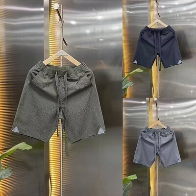 泡泡纱短裤男款夏季潮牌外穿