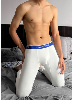 野原先生 男士纯棉纯色保暖裤运动舒适秋冬季青年男生秋裤