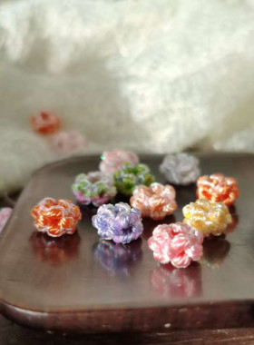 精工股线桃花结线圈糖果色