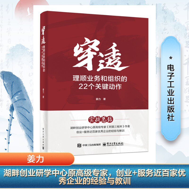 【官方正版】 穿透 9787121496240 姜力著 电子工业出版社