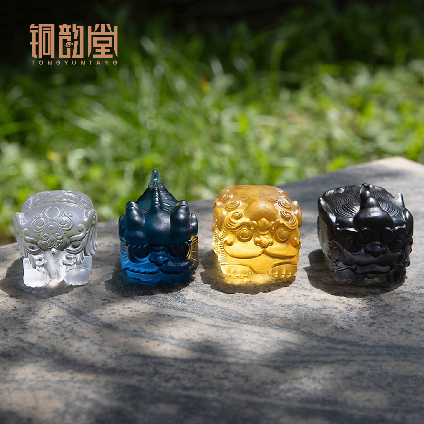 四神兽摆件古法琉璃白象鳌鱼谛听貔貅手把件文房镇纸办公桌面装饰