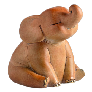 铜象摆件一套五福临门吸水象客厅办公室桌面装饰吉象如意创意礼品