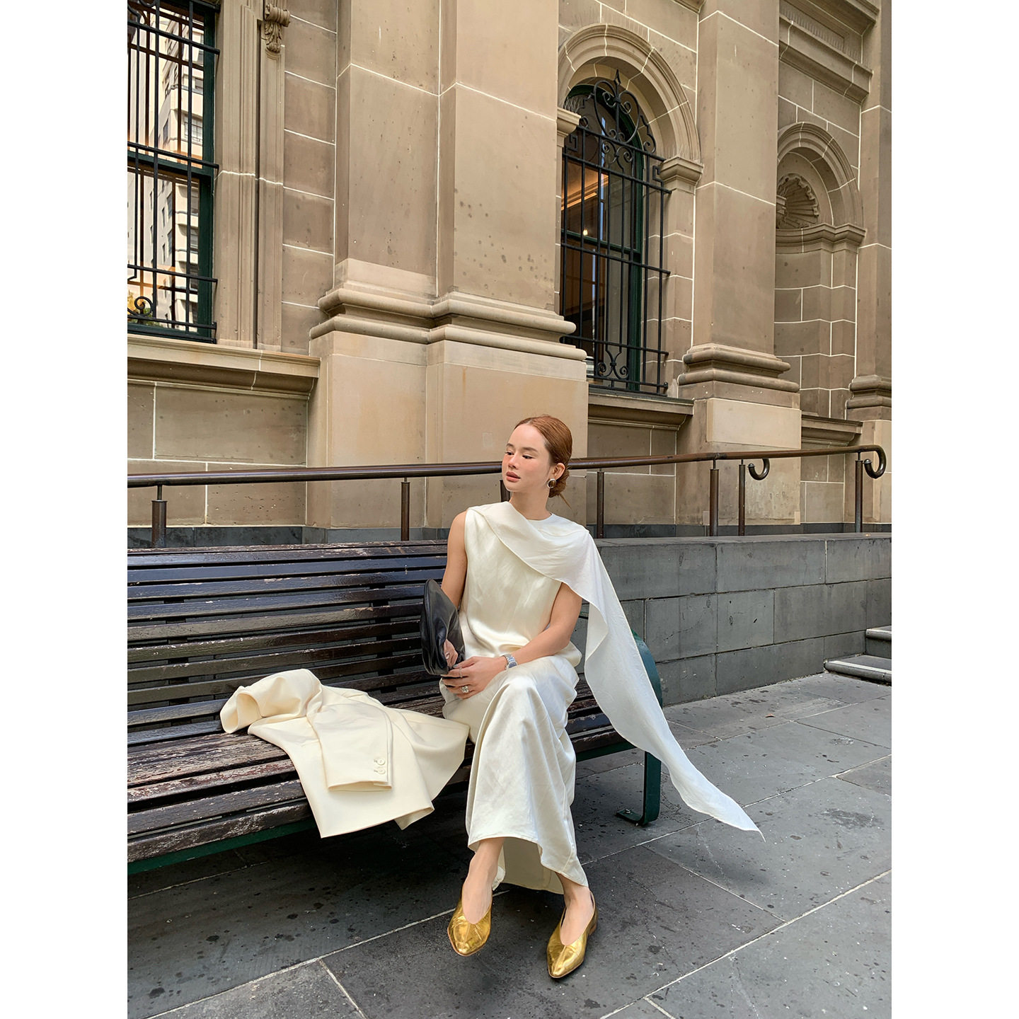 2026早春法式名媛气质荷叶边飘带无袖连衣裙女时尚百搭夏天休闲款