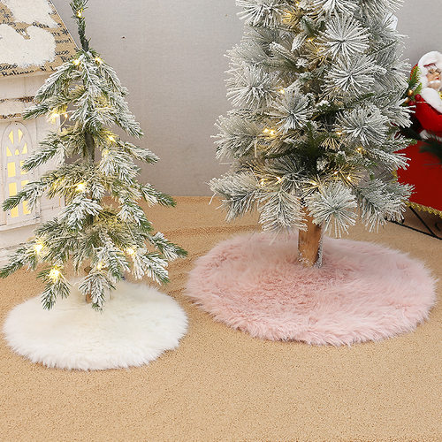 纯色长绒毛加厚树裙围裙树垫